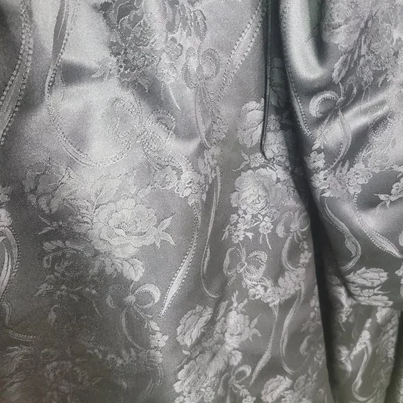 Scott McClintock Vintage Black Lace Floral Design Long Sleeve Dress with Bow 14 - Picture 4 of 9